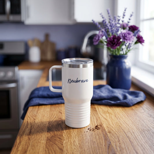 "Wired Differently. Living Bravely." — Neurodivergent Travel Mug | 20oz Insulated | Neubrave