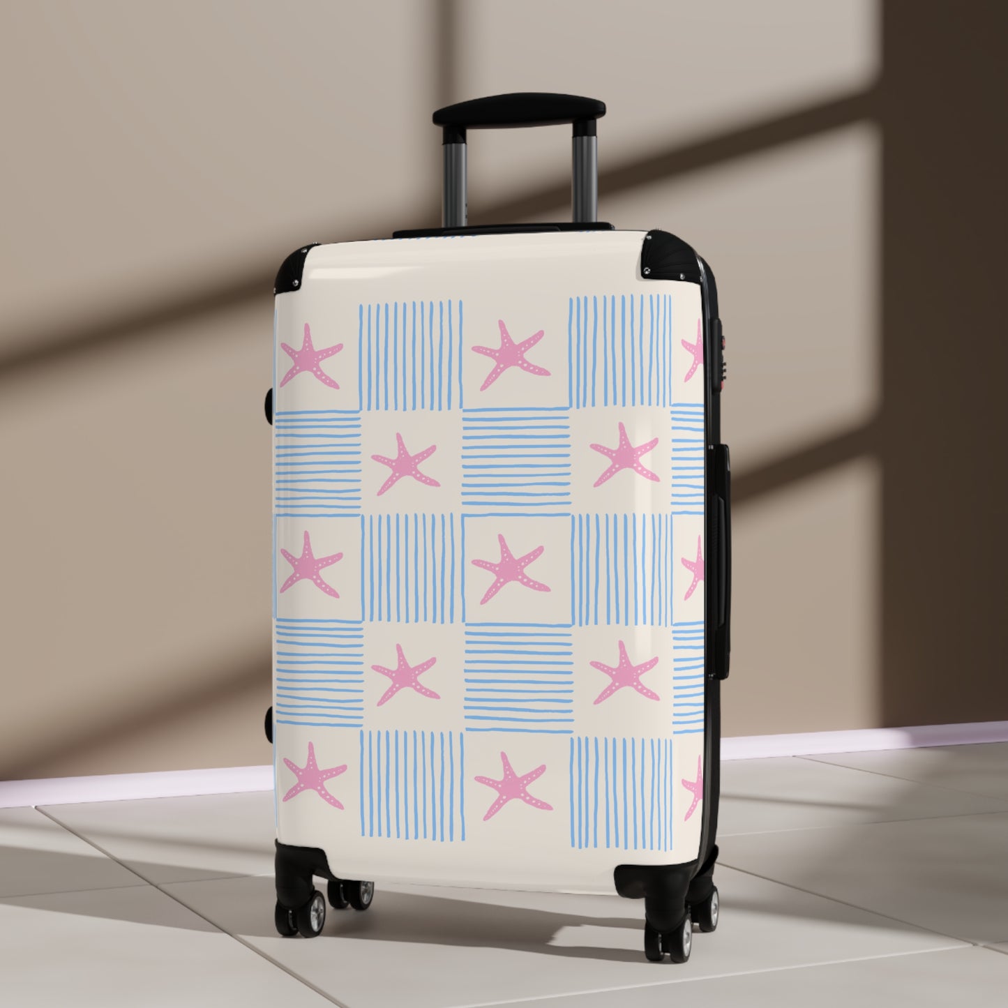 "Starfish Checkerboard" — Neurodivergent Pride Carry-On | Hard Shell · Cabin Size | Neubrave
