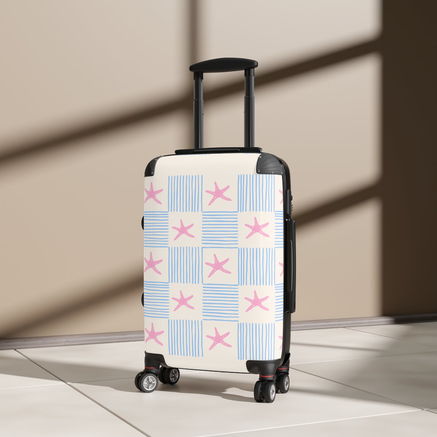 "Starfish Checkerboard" — Neurodivergent Pride Carry-On | Hard Shell · Cabin Size | Neubrave