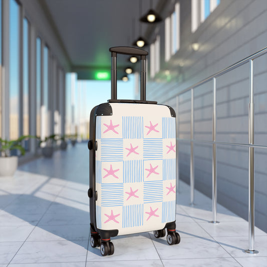 "Starfish Checkerboard" — Neurodivergent Pride Carry-On | Hard Shell · Cabin Size | Neubrave